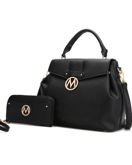 Aurora Vegan Leather Satchel and Wallet - Sleekdenim.com