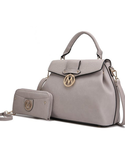 Aurora Vegan Leather Satchel and Wallet - Sleekdenim.com