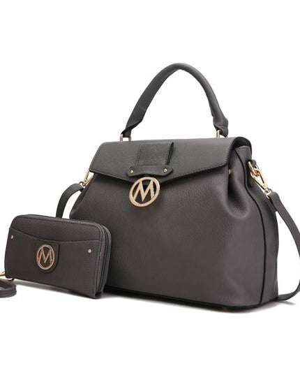 Aurora Vegan Leather Satchel and Wallet - Sleekdenim.com