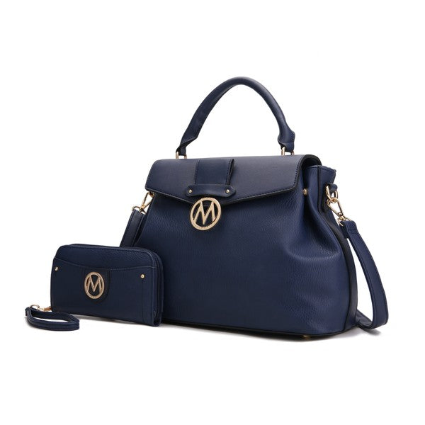 Aurora Vegan Leather Satchel and Wallet - Sleekdenim.com