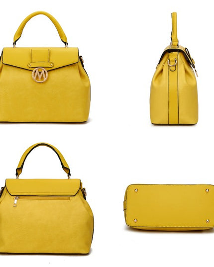 Aurora Vegan Leather Satchel and Wallet - Sleekdenim.com