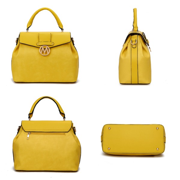 Aurora Vegan Leather Satchel and Wallet - Sleekdenim.com