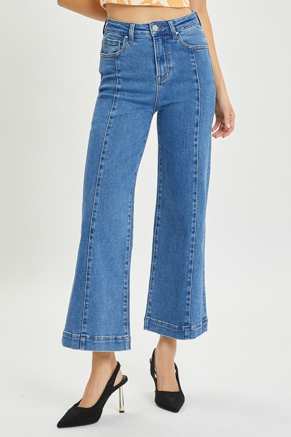 RISEN Full Size High Rise Wide Leg Jeans | Sleekdenim.com