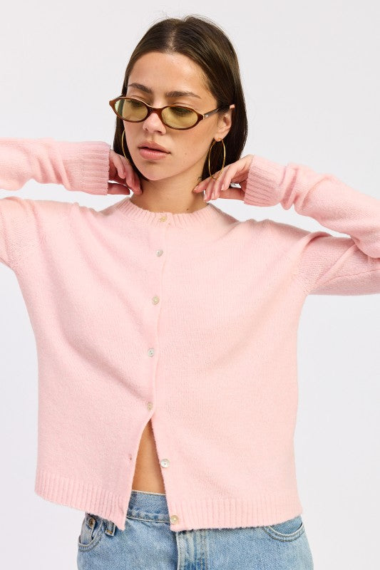 FITTED BUTTON UP CARDIGAN - Sleekdenim.com