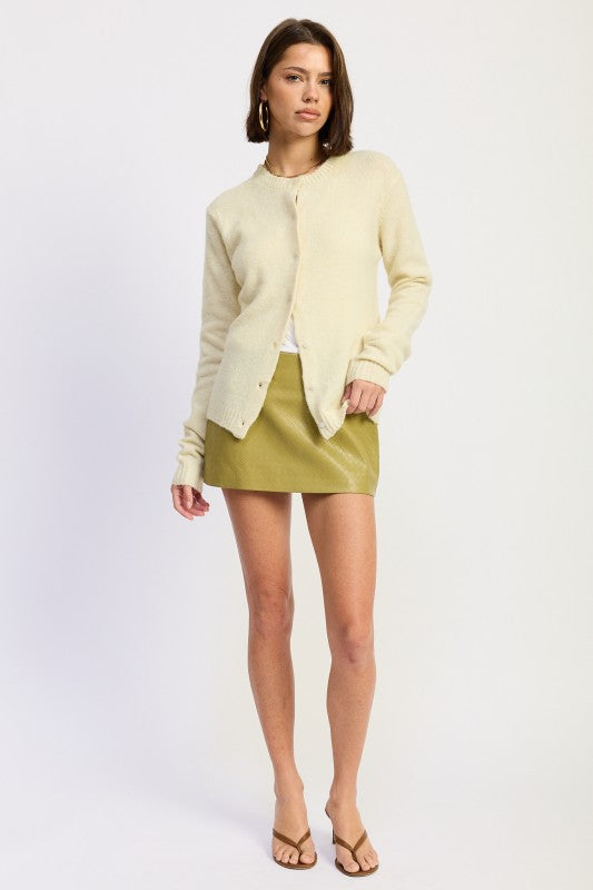 FITTED BUTTON UP CARDIGAN - Sleekdenim.com