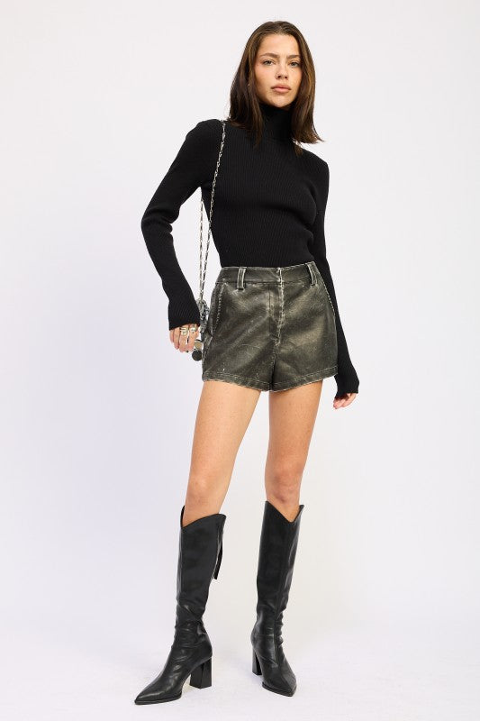 LONG SLEEVE TURTLE NECK BODYSUIT WITH OPEN BACK - Sleekdenim.com