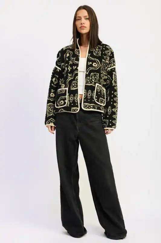 Emory Park PAISLEY SHERPA JACKET