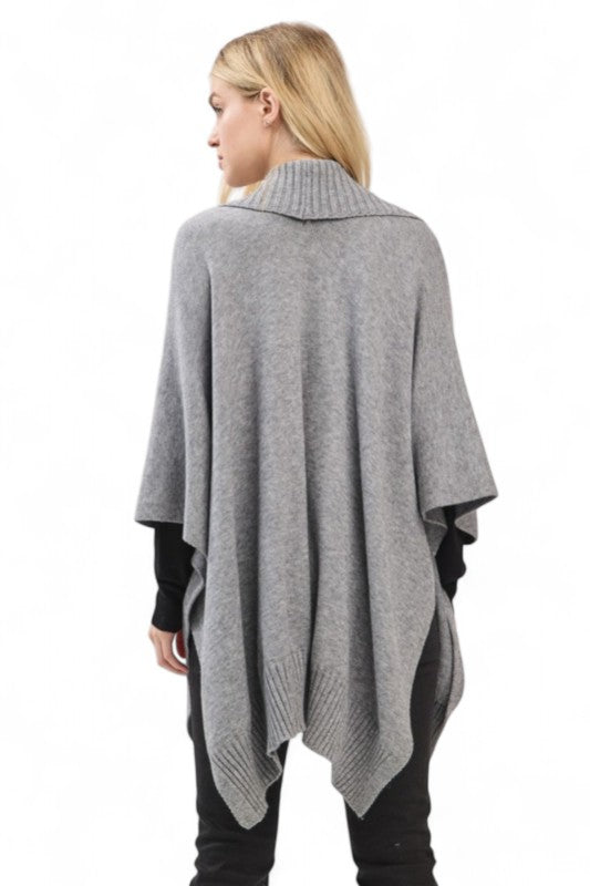 Soft Knit Open Front Shawl Cardigan - Sleekdenim.com