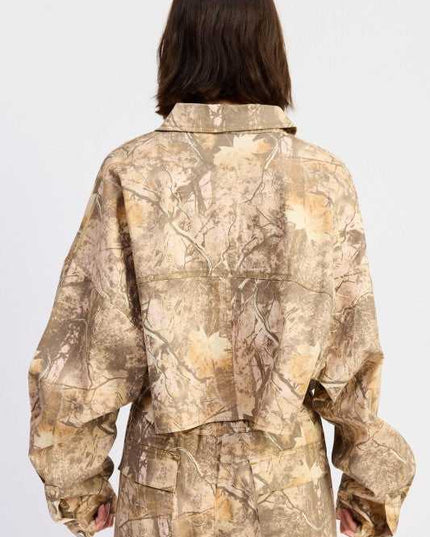 WOODLAND CAMO OVERSIZED JACKET - Sleekdenim.com