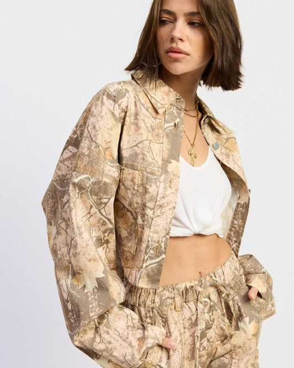 WOODLAND CAMO OVERSIZED JACKET - Sleekdenim.com
