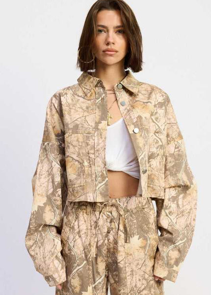 WOODLAND CAMO OVERSIZED JACKET - Sleekdenim.com
