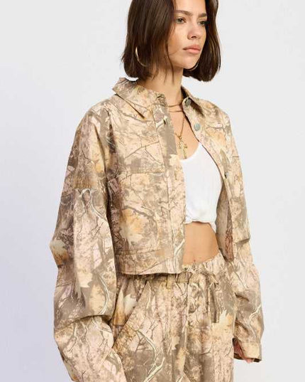 WOODLAND CAMO OVERSIZED JACKET - Sleekdenim.com