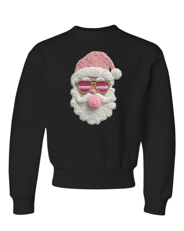 Latch Hook Santa Bubble Gum Graphic Sweatshirt - Sleekdenim.com