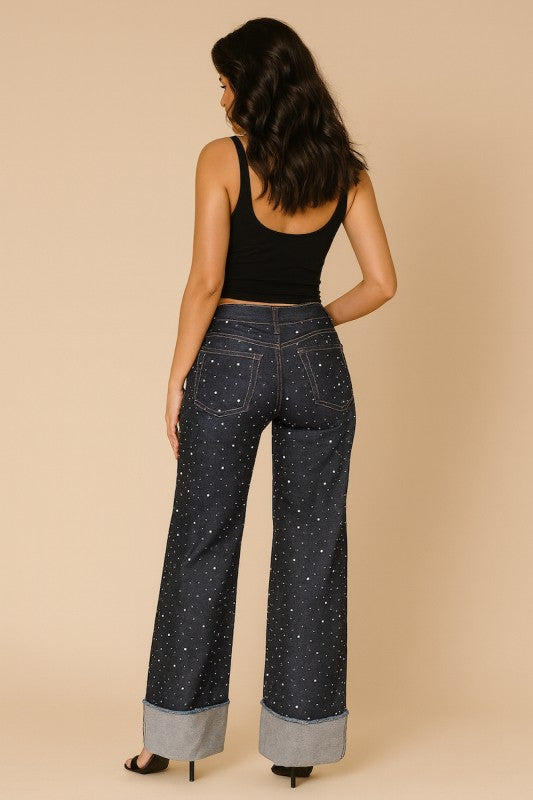 Gary Low Rise Rhinestone Jean - Sleekdenim.com