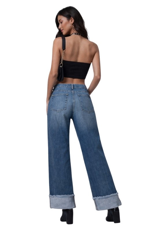 GJG Denim Low Rise Rhinestone Daisy Jean - Sleekdenim.com