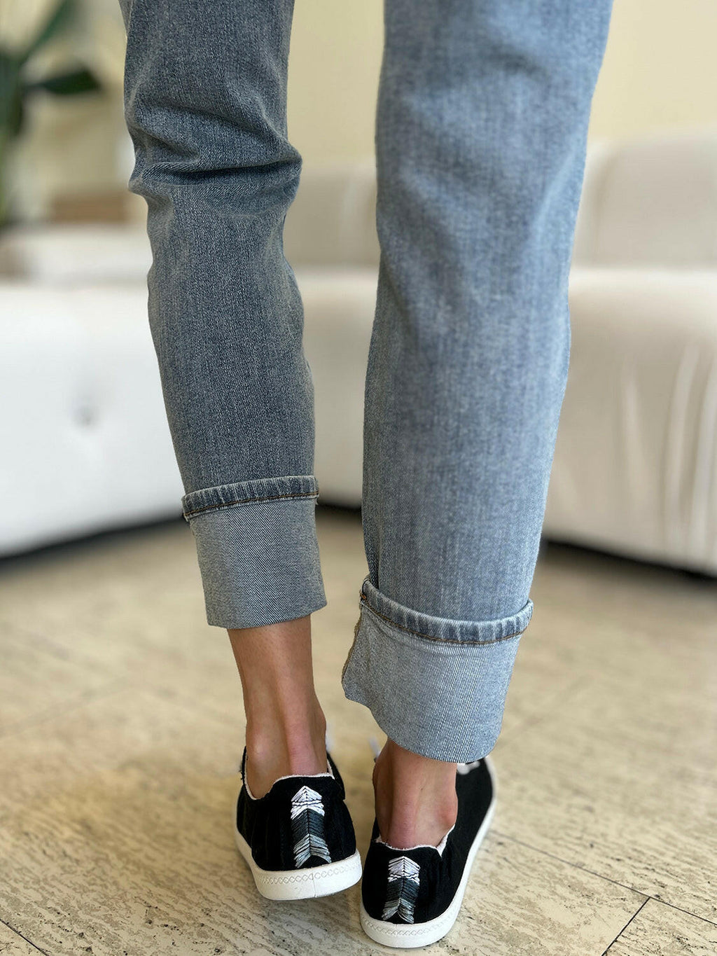 Judy Blue Full Size High Waist Cuff Hem Jeans | Sleekdenim.com