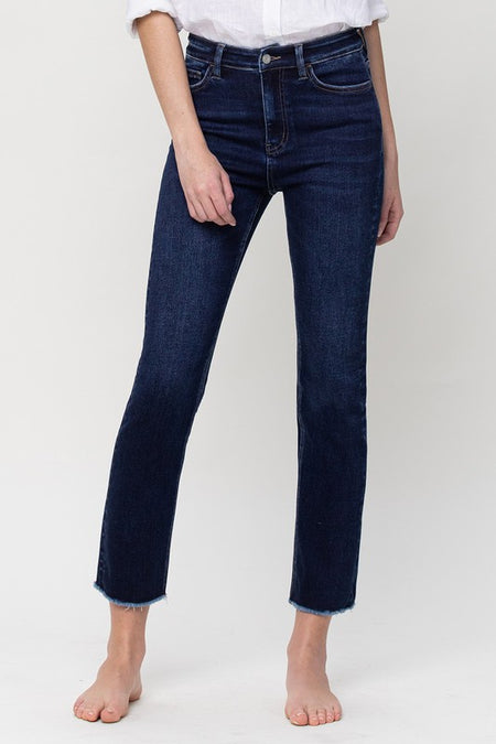 Super High Rise Stretch Slim Straight | Sleekdenim.com