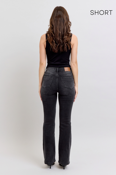 Judy Blue High Waist Tummy Control Black Bootcut Denim Jeans 88787 – Sleekdenim.com.