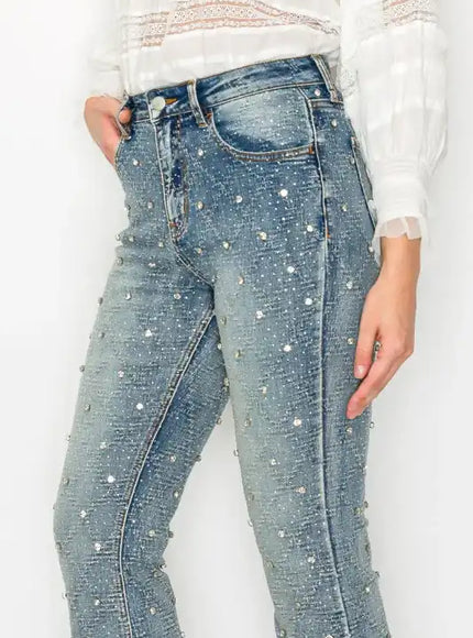 Artemis Vintage AT2072BTM Jewel Embellished Bootcut Jean - Sleekdenim.com