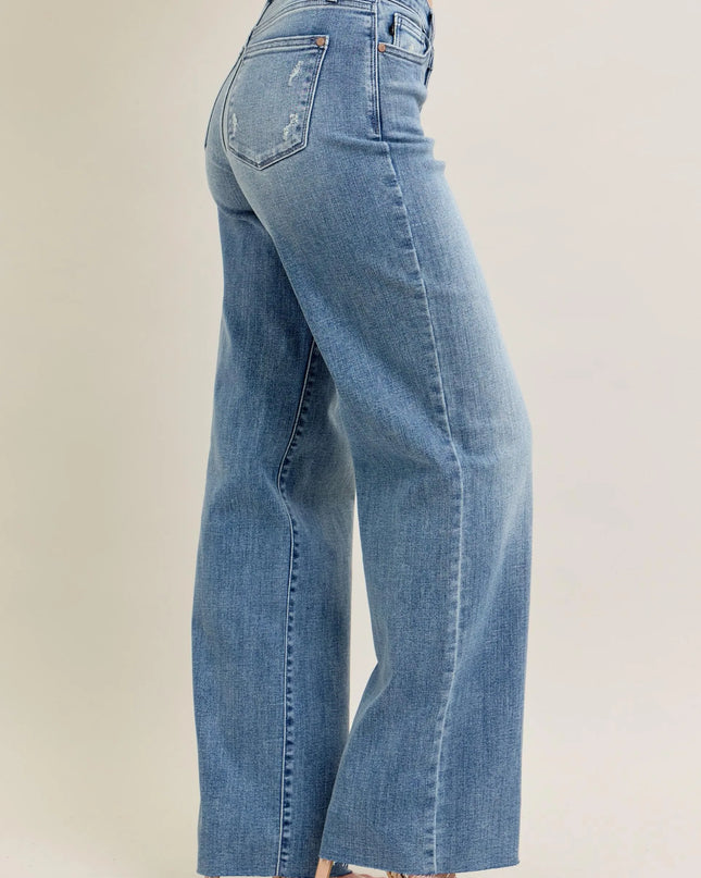 Judy Blue Full Size V - Front Baggy Jeans Plus Size - Sleekdenim.com