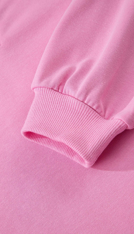 Polo Collar V Neck Pullover and Drawstring Sweatpants Set - Sleekdenim.com