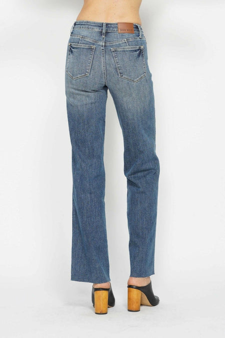 Judy Blue Full Size Tummy Control Straight Jeans | Sleekdenim.com