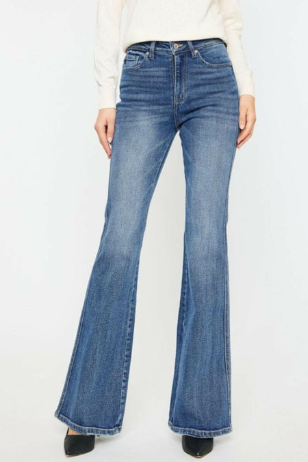 Kancan Cat's Whiskers High Waist Flare Jeans | Sleekdenim.com