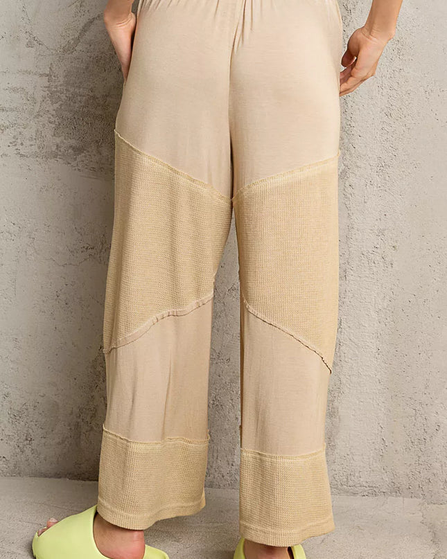POL Elastic Waistband Wide Leg Pants with Drawstring - Sleekdenim.com