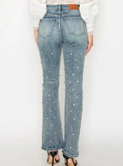 Artemis Vintage AT2072BTM Jewel Embellished Bootcut Jean - Sleekdenim.com