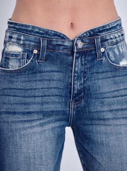 Artemis Vintage AT1027FLD High Rise Stretch Flare Jeans - Sleekdenim.com