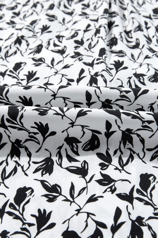 Floral Lace Puff Sleeve Top - Sleekdenim.com