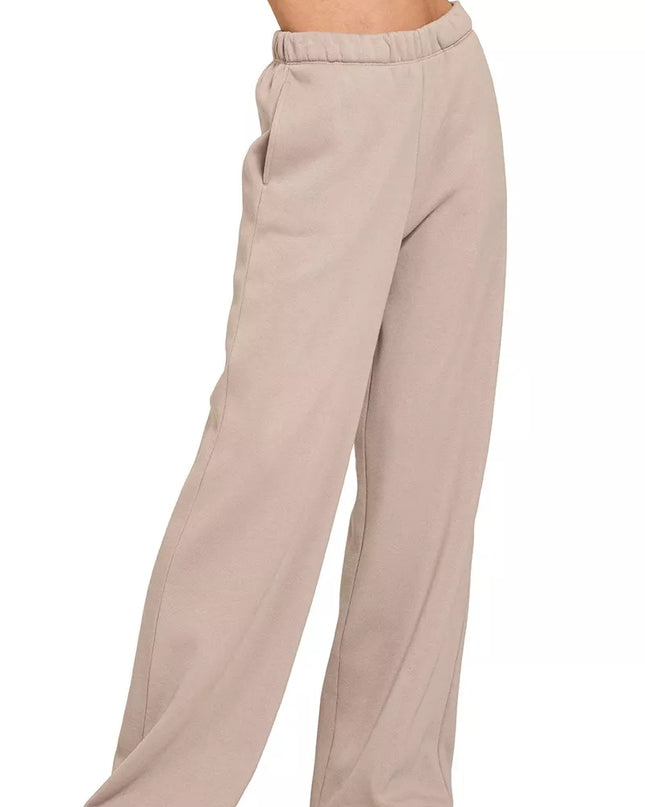 Zenana Fleece Sweatpant with Pockets - Sleekdenim.com