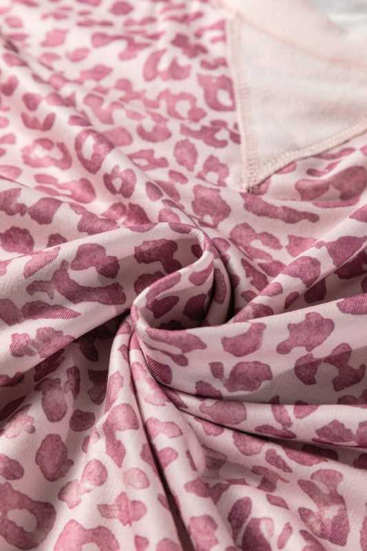 Leopard Patchwork Crew Neck Sweatshirt - Sleekdenim.com