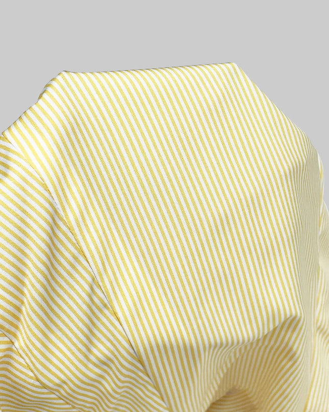 Striped Puff Sleeve Button-Up Shirt - Sleekdenim.com