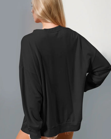 Double Take Sequin Nutcracker Round Neck Long Sleeve Sweatshirt - Sleekdenim.com