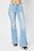 Judy Blue Full Size Mid Rise Raw Hem Slit Flare Jeans | Sleekdenim.com