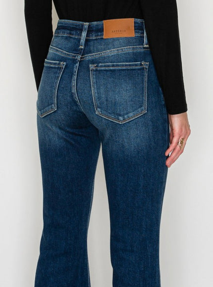 AT1017FLD - MID RISE SUPER FLARE JEANS - Sleekdenim.com