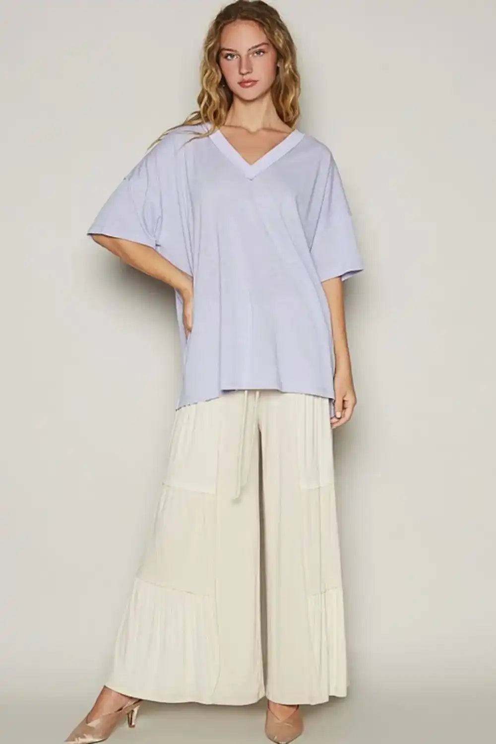 POL V-Neck Half Sleeve T-Shirt - Sleekdenim.com