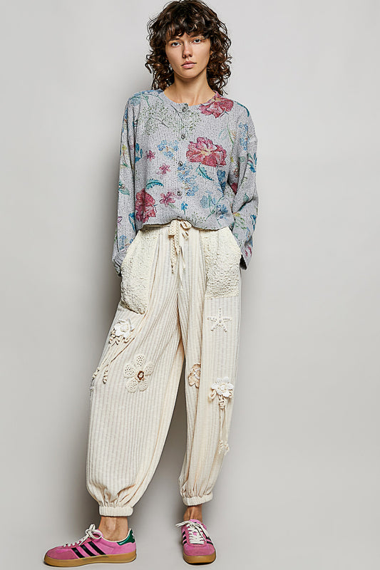 POL Floral Print Button-Down Knit Cardigan - Sleekdenim.com