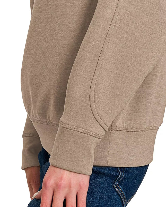 Zenana Scuba Round Neck Sweatshirt - Sleekdenim.com