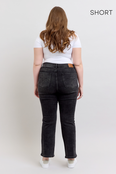 Judy Blue High Waist Tummy Control Black Bootcut Denim Jeans 88787 – Sleekdenim.com.