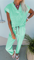 Mint Green / L / 75%Polyester+20%Cotton+5%Elastane