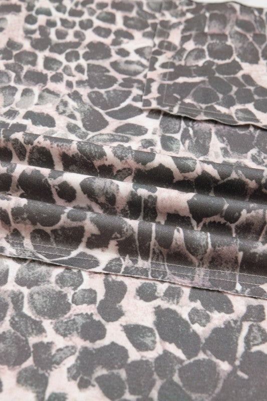 JUNIPER BLVD Plus Size Leopard Patch Pocket Drawstring Pants - Sleekdenim.com