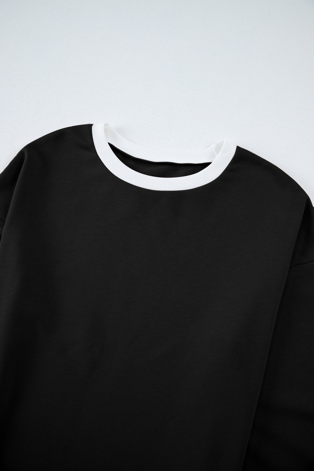 Chestnut Varsity Stripe Patchwork Puff Sleeve Pullover Drawstring Wide Leg Pant Set