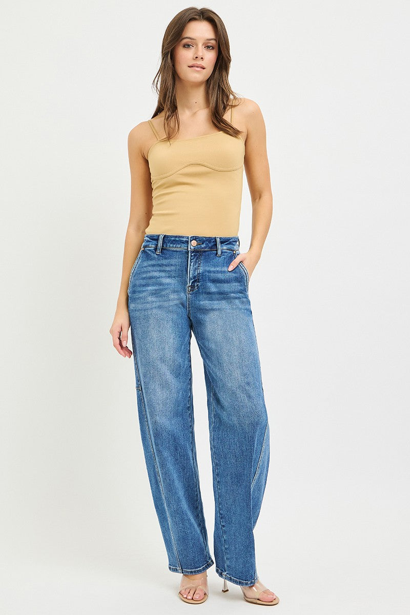 Risen Mid Rise Slouchy Baggy Jeans PG21537