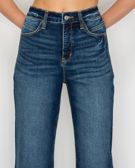 AT2004HFDT High Rise Holly Flare Jeans – Tummy Con - Sleekdenim.com