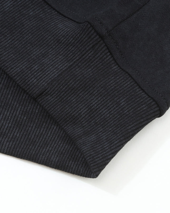 Brown Plain Drop Shoulder Crew Neck Pullover Sweatshirt