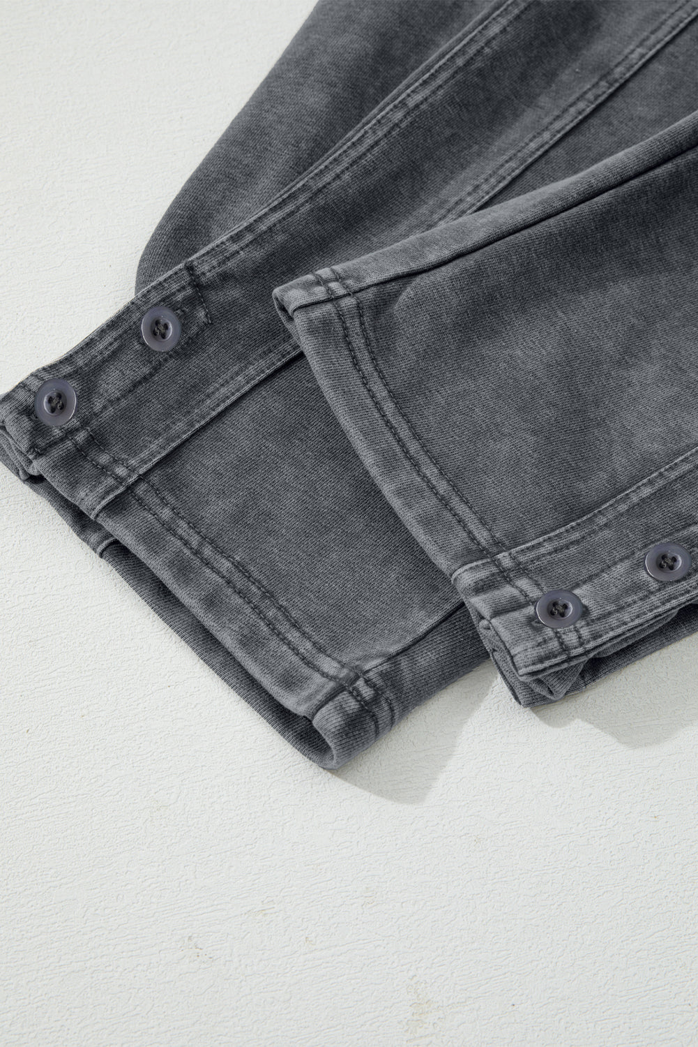 Medium Grey Mineral Wash Jogger Style High Waist Pants - Sleekdenim.com