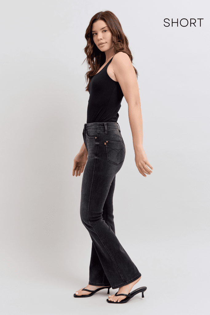 Judy Blue High Waist Tummy Control Black Bootcut Denim Jeans 88787 – Sleekdenim.com | Sleekdenim.com