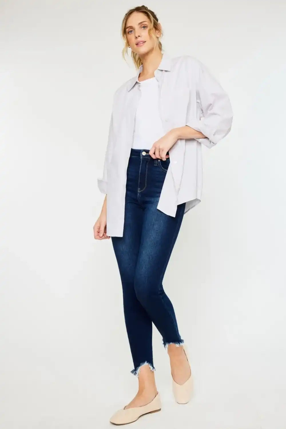 Kancan "Lucero" High Rise Ankle Skinny Jeans (Plus Size) - Sleekdenim.com